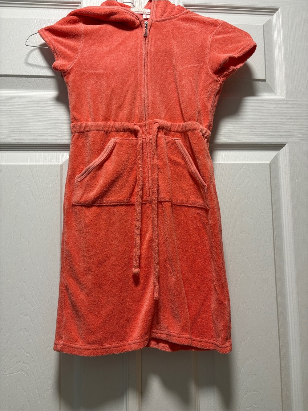 Gymboree Coral Zip-Front Hooded Kids Pajama Romper